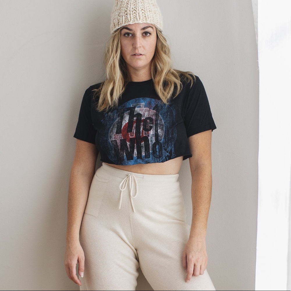 SOLD ❗️Raw Hem Cropped Band Tee - The Who